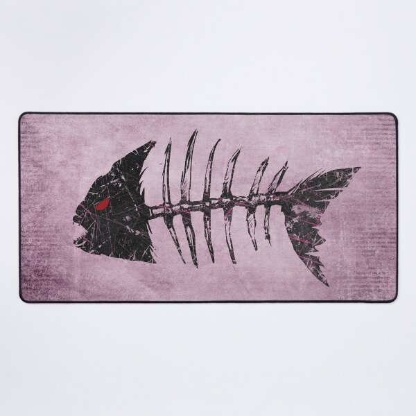 Item preview, Piranha Skeleton Fish Bones Pink Grunge Distressed Punk designed and sold by Ghoul Enterprises.