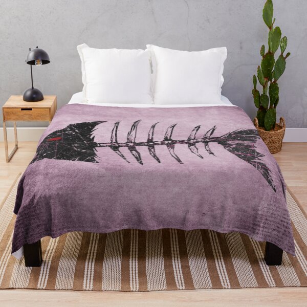 Item preview, Piranha Skeleton Fish Bones Pink Grunge Distressed Punk designed and sold by Ghoul Enterprises.