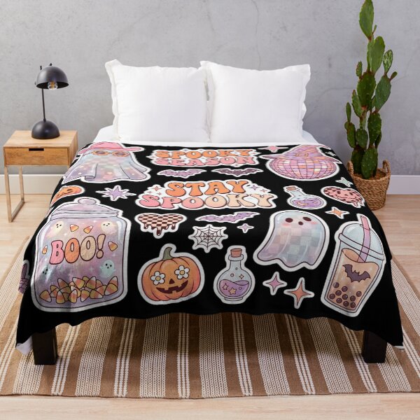 Item preview, Spooky Season Stay Spooky Pink Retro Halloween Cute Ghost Disco Ball Sticker Sheet Design designed and sold by Bhaskar Digital Art.