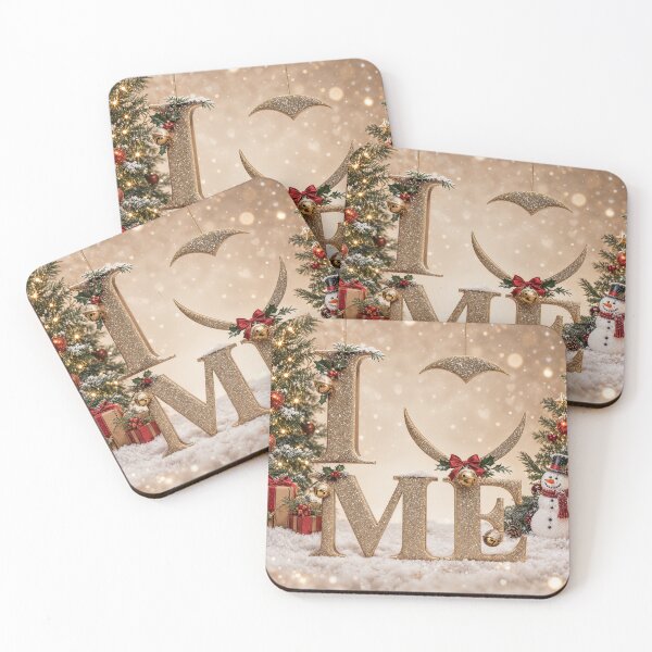 Item preview, I LOVE ME GOLD GLITTER CHRISTMAS SELF LOVE designed and sold by I LOVE ME.