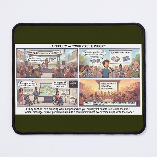 Item preview, Your voice counts: Citizen participation actively shapes the community designed and sold by Mianku | Für das Leben.