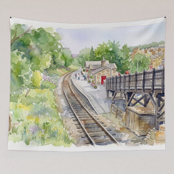 Item preview, Haworth Railway Station - Keighley and Worth Valley Railway designed and sold by ArtworkNorth.