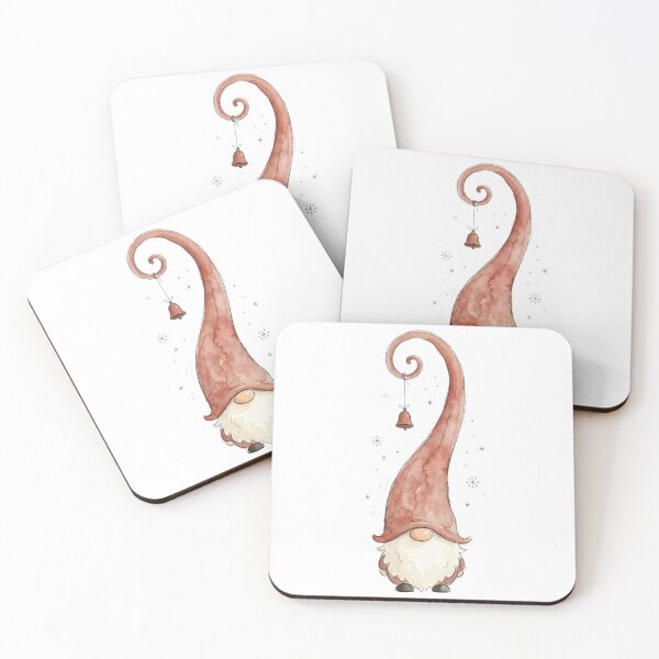 Item preview, Cute Scandinavian Christmas Gnome – Minimalist Nordic Watercolor Art designed and sold by Darlin8888.