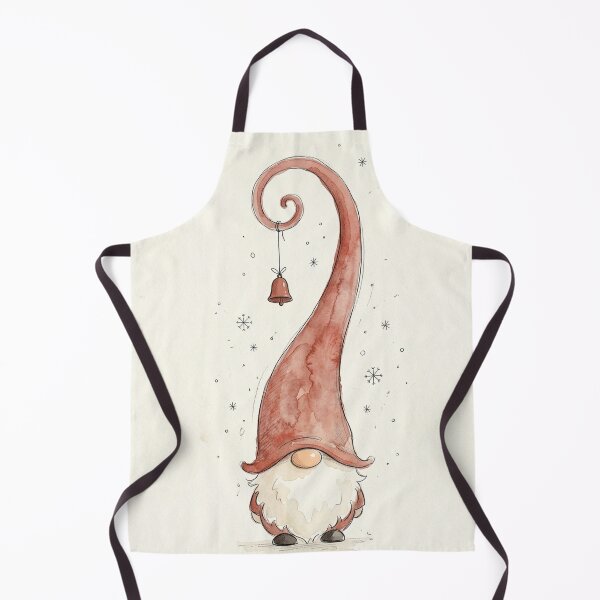 Item preview, Cute Scandinavian Christmas Gnome – Minimalist Nordic Watercolor Art designed and sold by Darlin8888.