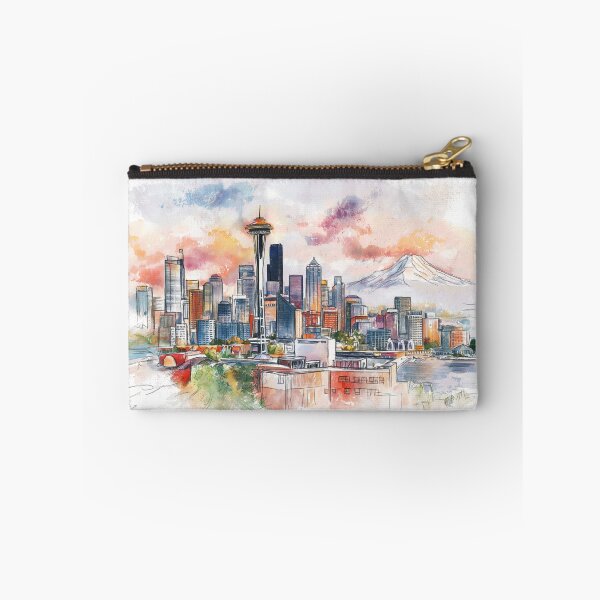 Item preview, Seattle Skyline with Space Needle designed and sold by kolonjArt.