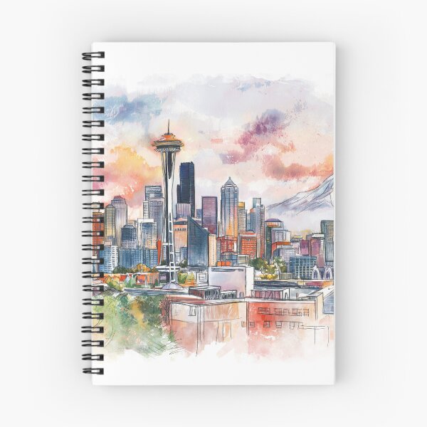 Item preview, Seattle Skyline with Space Needle designed and sold by kolonjArt.