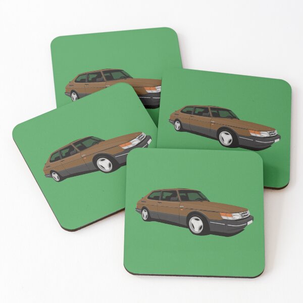 Item preview, Retro Brown Saab 900 Turbo 16 Aero designed and sold by knappidesign.