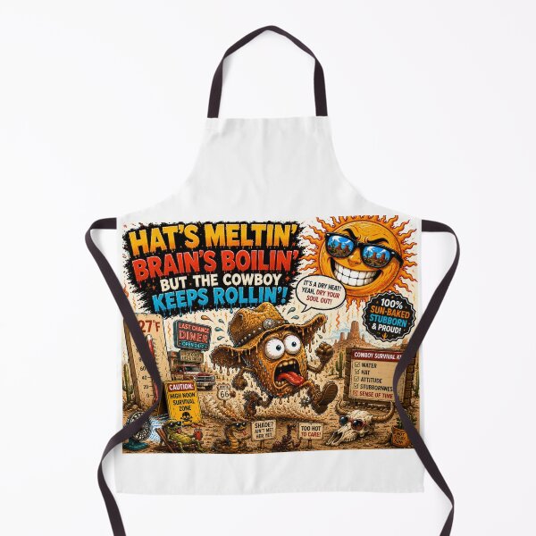 Item preview, Funny Cowboy Heatwave Comic Art Gift designed and sold by rocknrollstyles.