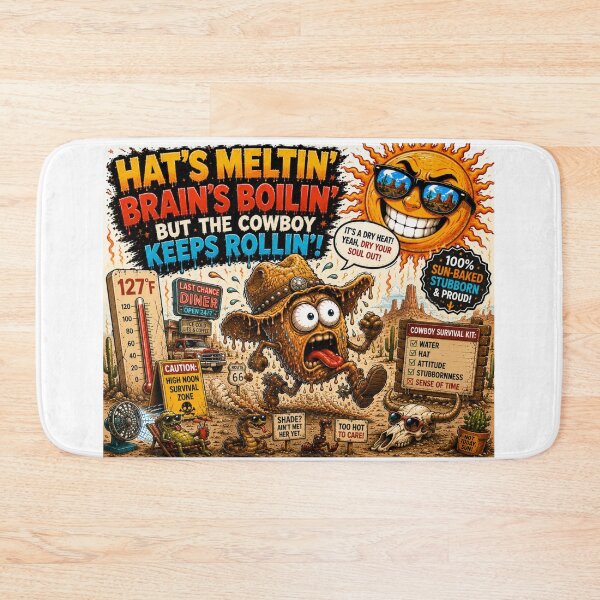 Item preview, Funny Cowboy Heatwave Comic Art Gift designed and sold by rocknrollstyles.