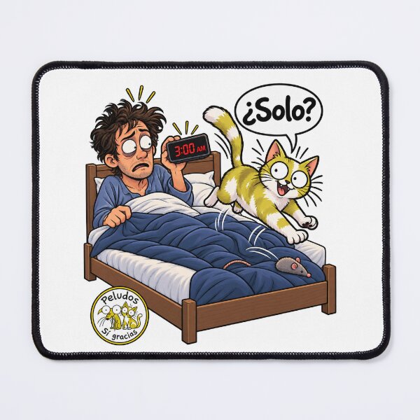Item preview, Feline humor, night cat at 3 AM designed and sold by Peludos, Sí gracias.