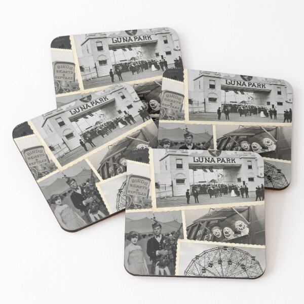 Item preview, Vintage Carnival Collage - Luna Park, Circus Sideshow & Retro Fairground Photography designed and sold by SpookyShadesLab.