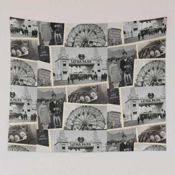 Item preview, Vintage Carnival Collage - Luna Park, Circus Sideshow & Retro Fairground Photography designed and sold by SpookyShadesLab.