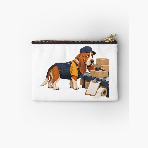 Item preview, Tired Basset Hound Inventory Shift Animal Illustration for Shirts Stickers Mugs and Gifts designed and sold by The Tired Animal Club.