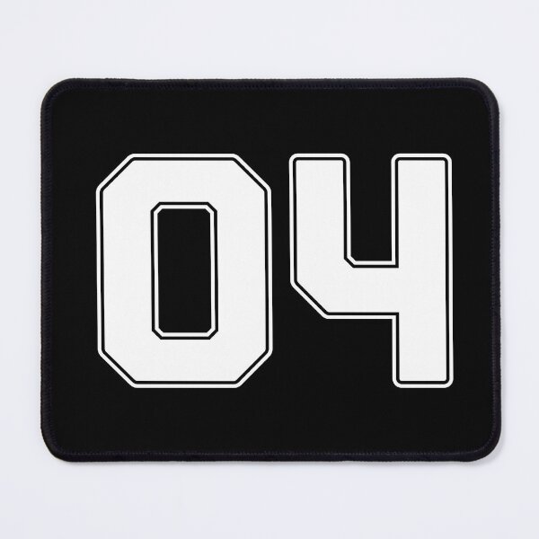 Item preview, 04 | Jersey Number 04 | Shirt Number 04 (White) designed and sold by STUDIO-72.