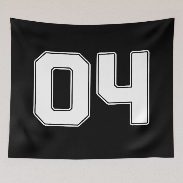 Item preview, 04 | Jersey Number 04 | Shirt Number 04 (White) designed and sold by STUDIO-72.