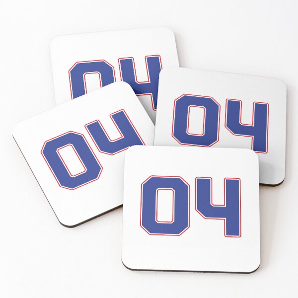 Item preview, 04 | Jersey Number 04 | Shirt Number 04 (Blue / Red) designed and sold by STUDIO-72.