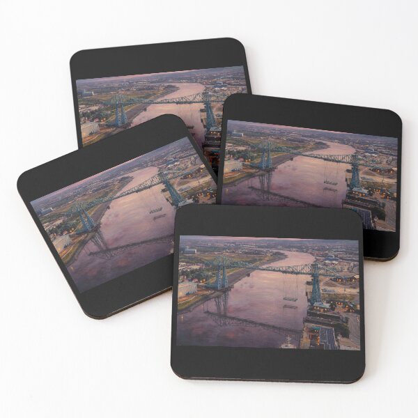 Item preview, Middlesbrough Transporter Bridge, River Tees Dusk Art designed and sold by ArtworkNorth.