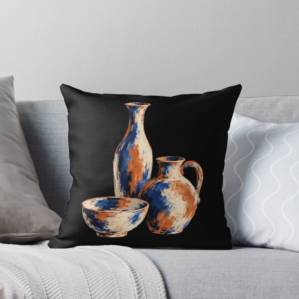 Item preview, Three Ceramic Vessels Brushwork Still Life designed and sold by Katalice Design.