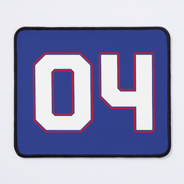 Item preview, 04 | Jersey Number 04 | Shirt Number 04 (White / Red) designed and sold by STUDIO-72.