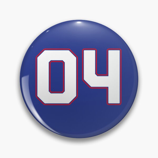 Item preview, 04 | Jersey Number 04 | Shirt Number 04 (White / Red) designed and sold by STUDIO-72.