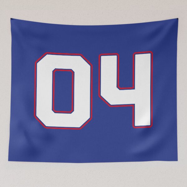 Item preview, 04 | Jersey Number 04 | Shirt Number 04 (White / Red) designed and sold by STUDIO-72.