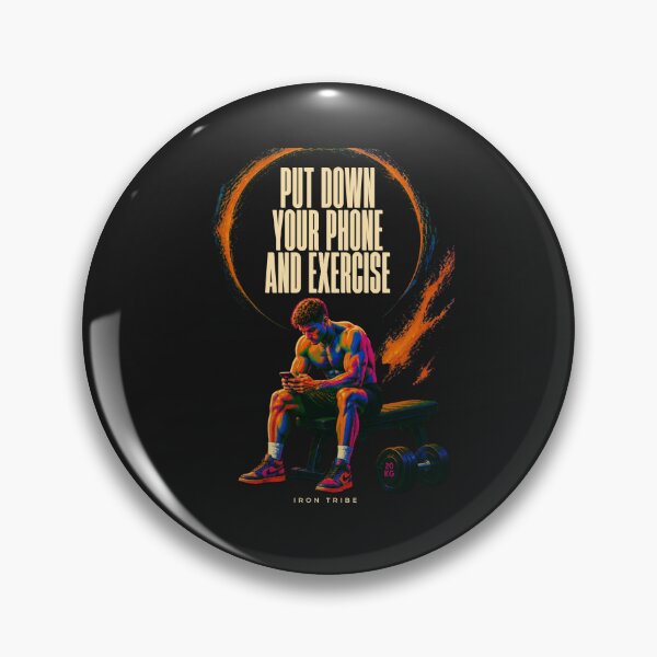 Item preview, Put Down Your Phone and Exercise – Funny Gym Workout Motivation designed and sold by Sparkofart07.