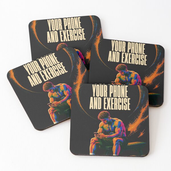 Item preview, Put Down Your Phone and Exercise – Funny Gym Workout Motivation designed and sold by Sparkofart07.