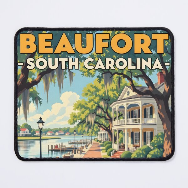 Item preview, Beaufort South Carolina – Vintage Waterfront Travel Poster designed and sold by LSVart.