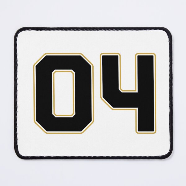 Item preview, 04 | Jersey Number 04 | Shirt Number 04 (Black / Gold) designed and sold by STUDIO-72.