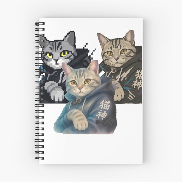 Item preview,  Three Cat Gods — Pixel Art & Anime Cat Trio designed and sold by TheSweetStack.