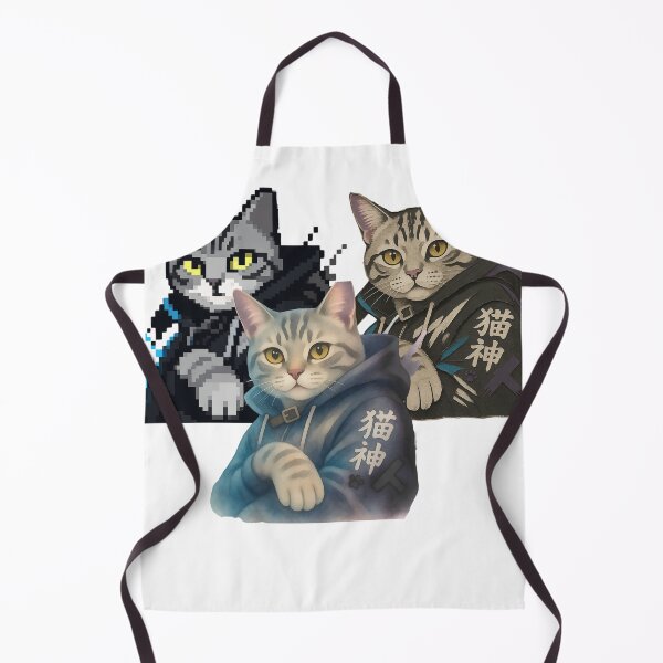 Item preview, Three Cat Gods — Pixel Art & Anime Cat Trio designed and sold by TheSweetStack.