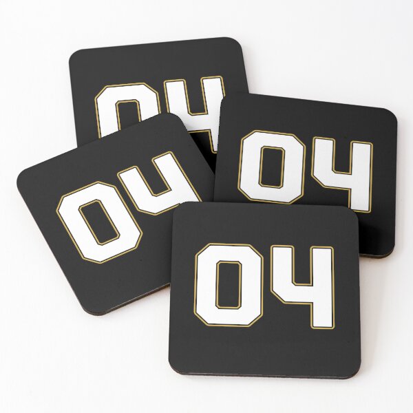 Item preview, 04 | Jersey Number 04 | Shirt Number 04 (White / Gold) designed and sold by STUDIO-72.