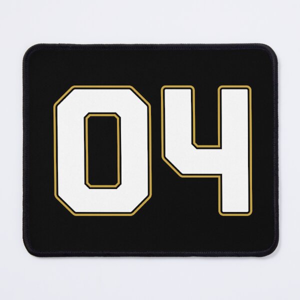 Item preview, 04 | Jersey Number 04 | Shirt Number 04 (White / Gold) designed and sold by STUDIO-72.
