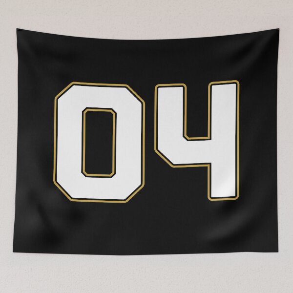 Item preview, 04 | Jersey Number 04 | Shirt Number 04 (White / Gold) designed and sold by STUDIO-72.