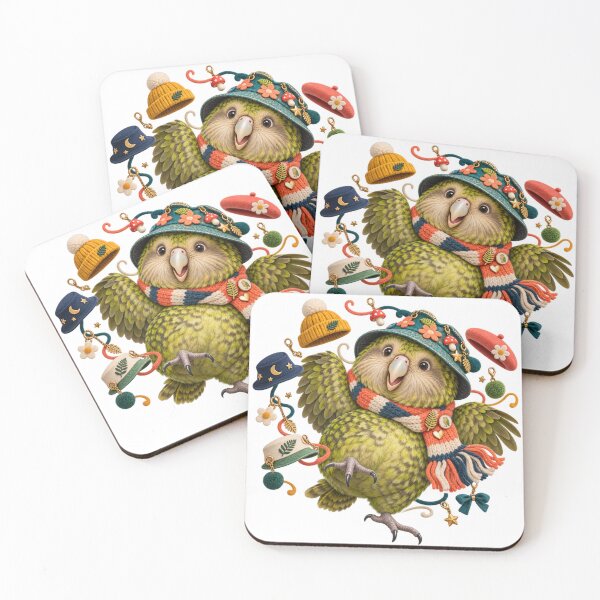 Item preview, Funny Kakapo Funky Hat Fashion Animal Illustration for Shirts Stickers Mugs and Gifts designed and sold by Oddly Tiny Zoo.