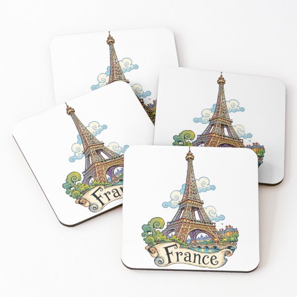Item preview, France Eiffel Tower Travel Illustration designed and sold by EdwinkOne.