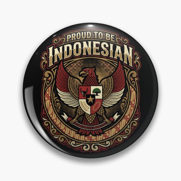 Item preview, Proud to Be Indonesian - Garuda Eagle Batik Heritage Crest designed and sold by Lucid Dream Pixel.