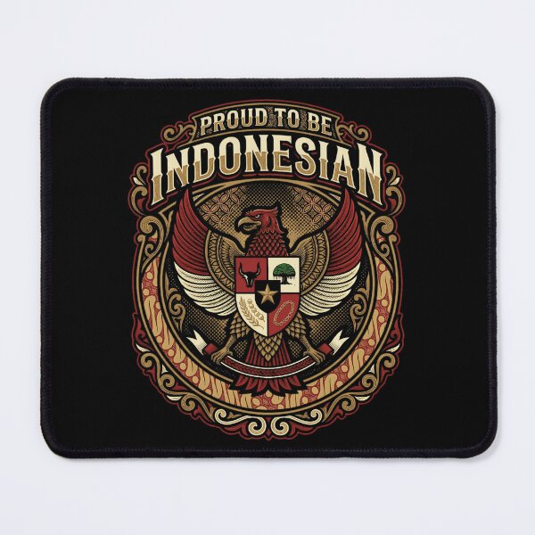 Item preview, Proud to Be Indonesian - Garuda Eagle Batik Heritage Crest designed and sold by Lucid Dream Pixel.
