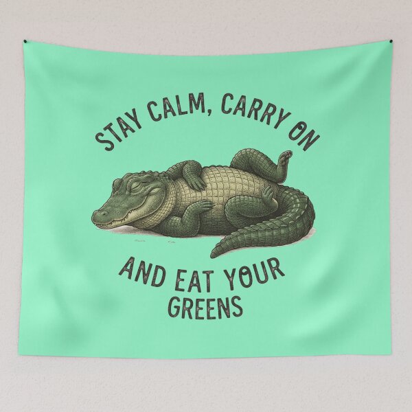 Item preview, Sleepy Crocodile Says Eat Your Greens designed and sold by matrixvip.