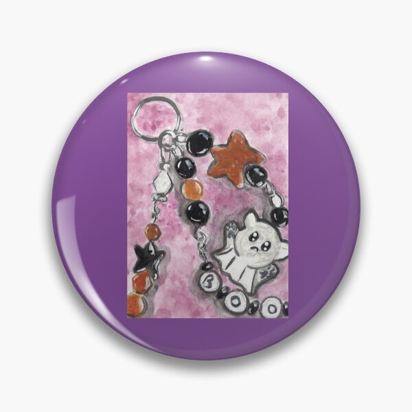 Item preview, Kitty Boo Ghost Keychain Art Prints Posters Wall Art Magnet Home Coffee Cup Decoration TShirt Stationary Notebook Magnet Hat Kitchen Work School Office Redbubble Shop designed and sold by Saritas Boutique Shop.