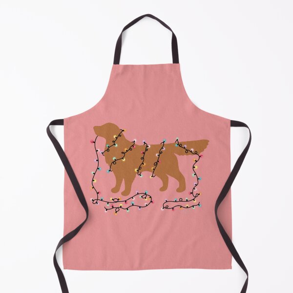 Item preview, Golden retriever with Christmas lights pink designed and sold by Ana Gorozpe.