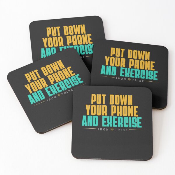 Item preview, Put Down Your Phone and Exercise – Funny Fitness Motivation Quote designed and sold by Sparkofart07.