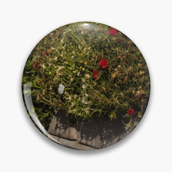 Item preview, Sunlit Window Box Planter With Red Flowers On Stone Ledge Outside Urban Building designed and sold by Nmallia.