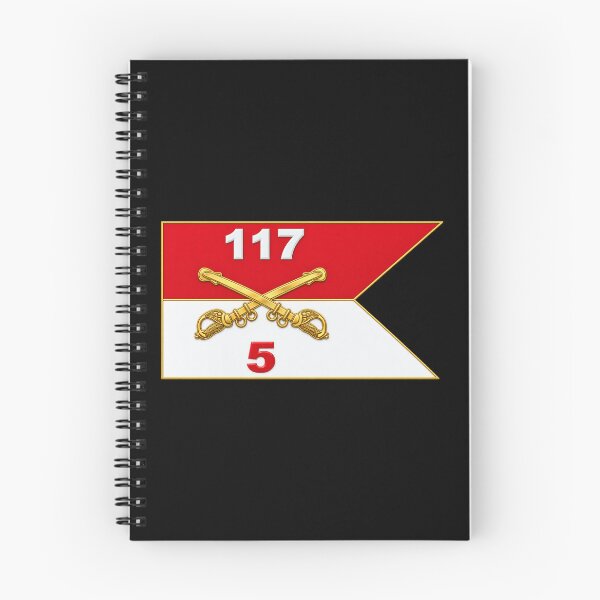 Artikelvorschau, Heer – 5. Schwadron, 117. Kavallerieregiment – Standarte (flach) – 3D – transparent entworfen und verkauft von Military Insignia Products.