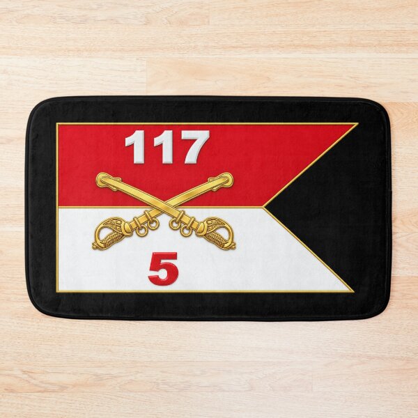 Item preview, Army - 5th Squadron, 117th Cavalry Regiment - Guidon  Flat - 3D - Transparent designed and sold by Military Insignia Products.