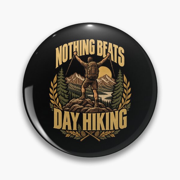Item preview, Outdoor Adventure Quote Nothing Beats Day Hiking Art Design designed and sold by fantasticdesign.
