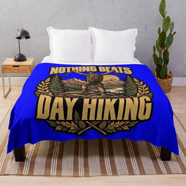 Item preview, Outdoor Adventure Quote Nothing Beats Day Hiking Art Design designed and sold by fantasticdesign.