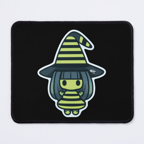 Item preview, Kawaii Lime & Black Witch Doll - Spooky Cute Alternative Sticker designed and sold by Audra-studio.