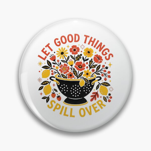 Item preview, Colander Overflowing with Wildflowers and Lemons Folk Art Illustration designed and sold by SHOP-Corner.
