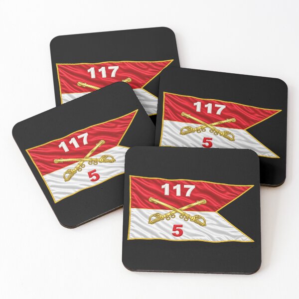 Item preview, Army - 5th Squadron, 117th Cavalry Regiment - Guidon  3D - Transparent designed and sold by Military Insignia Products.
